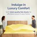 Full Size Flat Sheet - Hotel Quality Top Flat Bed Sheet Only - Ultra-Soft, Comfy Breathable & Cooling - Fade & Wrinkle Free - Easy-Care, Stain & Shrink Resistant Bedding - Easy-Fit & Oeko-Tex - Yellow