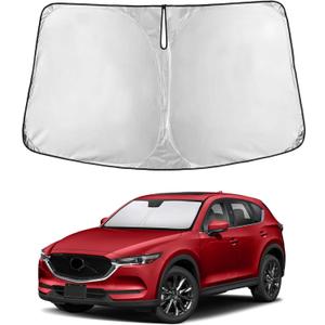 EcoNour Windshield Sunshade Compatible for Mazda CX-5 2017-2024 2025 2026, Sun Visor for Front Windshield & Window Sun Shade Cover, UV Heat Blocker & Protector, Car Accessories