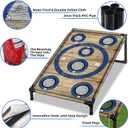NZQXJXZ Portable Cornhole Board Set with 8 Bean Bags Corn Hole Toss Game Cornhole Games for Indoor and Outdoor Parties, Ideal for Kids, Adults, Camping Travel,Parties,Beach, Yard