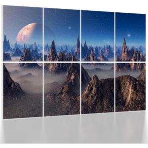 UMIACOUSTICS 8 Pcs 0.7Inch Thick Art Acoustic Panels, Total 47.2” x 31.5” Decorative Acoustical Wall Panels, Sound Absorbing Art Panels for Home, Office, Hotel, Astral Mystery Realm