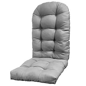 YEFU Adirondack Chair Cushion, Rocking Chair Cushions High Back, Thickened Patio Chair Pad for Indoor and Outdoor, 49x20x4.7 Inch, Gray (1-Piece)