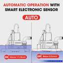 MEDAS Automatic Pool Cover Pump 1/3HP 2450GPH Sump Pump, Auto On/Off with Smart Sensor, Drains to 0.04", Portable Utility Water Pump for Basement, Pool, Garden Pond