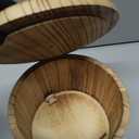Coffee Filter Holder, Wooden Coffee Filter Storage with Lid, RoundCoffeeFilterContainer for Counter, Rustic Bar Accessories Holder Decor (Natural)