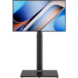AX WABER Universal TV Floor Stand with Mount for 27 to 65 inch TVs,Swivel Standing TV Stand with 9 Level Height Adjustable,Space Saving Design Tall TV Stand for Living Room/Bedroom/Dorm/Corner Black
