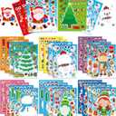 3 x 32 Sheets Christmas Stickers for Kids  Mix and Match to Create Your Own Characters with Santa, Reindeer, Christmas Trees & Snowmen! Perfect Stocking Stuffers, Party Favors & Gifts for Boys and Girls