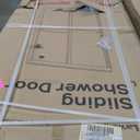 Glass Shower Door Double Sliding 56-60 in. W, 72 in. H Frameds Bathroom Sliding Door, 1/4''(6mm) SGCC Tempered Glass, Explosion-Proof Film, Nano Coating, Matte Black