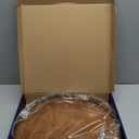 Farmhouse Oak 16" Lazy Susan Turntable Organizer for Cabinet, Round Wooden Lazy Susan Organization and Storage for Dining Table, Pantry, Kitchen, Countertop, Cupboard, Home Decor, Walnut Wood (16")