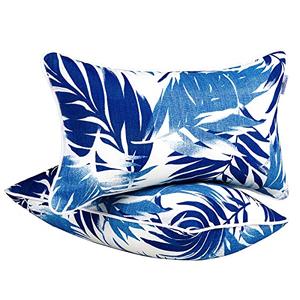 JMGBird Outdoor Pillows Waterproof Set of 2 Outdoor Throw Pillows with Insert Included 16 x 10 Inch Outdoor Lumbar Pillows for Patio Furniture