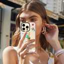 Wildflower Phone Case for iPhone 14 Pro Max Cute Trendy Aesthetic Floral Design for Women & Girls - Military-Grade Drop Protection - Clear Hard Shell Protective Cover - A Fairy and Flowers