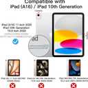 JETech Case for iPad (A16) 11th Generation 11 Inch 2025 / iPad 10th Generation 10.9 Inch 2022, Slim Smart Cover with Hard PC Translucent Back, Supports Touch ID, Auto Wake/Sleep (Black)