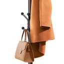 Pipishell Coat Rack with 14 Hooks, Freestanding Coat Rack Stand for Entryway, Hallway, Bedroom, and Office, Metal Coat Tree & Hat Rack for Coats, Hats, and Bags, Brown