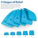 (Blue), Adjustable Lower & Upper Back Stretcher For Lumbar Support Spine Alignment & Back Pain Relief By Renowned Kinesiologist Dr. Sinett, The Original in Blue