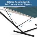 Hammocks Extra Large Double Hammock with 12 ft Stand, Dark Green