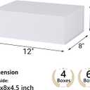 6 Pack White Gift Boxes With Lids,12x8x4.5 Inch Bridesmaid Proposal Box And Printable Stickers,Proposal Boxes With Ribbon For Wedding, Packaging, Present, Birthday