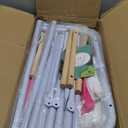 Baby Swing with Stand, Swing Set for Infant, Outdoor Indoor Swing Set with Canvas Cushion Seat (Pink)