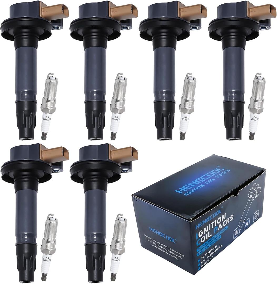 Set of 6 Ignition Coil Packs & Spark Plugs Kit UF646 Compatible with Ford & Lincoln V6 3.5L Ecoboost 2011-2016 F-150, Flex, Expedition, Explorer, Taurus, Transit 150 BL3Z-12029-C DG549