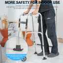 2 x 2024 Upgraded Walker Ski Glides Made with Wear-Resisting Rubber Base, NOT Scratch Floor, Universal Fit Walker Accessories for Folding Walkers, Walker Glides for Seniors, Walker Feet Replacement (Black)