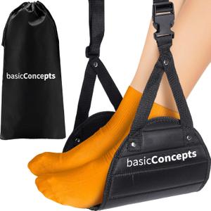 Airplane Foot Hammock (Memory Foam), Perfect Airplane Footrest to Relax Your Feet | Foot Hammock for Airplane Travel Accessories, Desk Foot Hammock, Travel Foot Rest, Comfy Foot Hanger Airplane (1 pack)