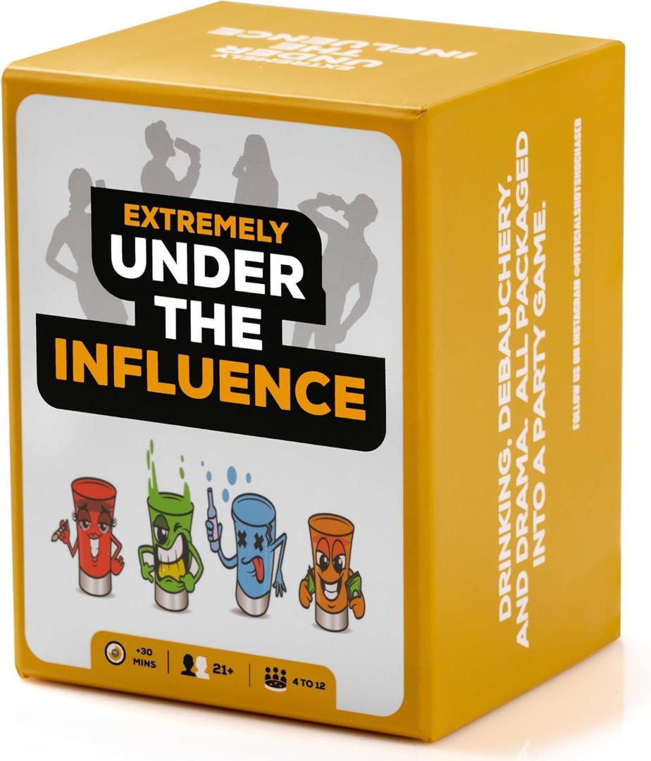 Shots No Chaser Extremely Under The Influence - Drinking Game for Adults | Fun Challenges and Dares | Perfect for Couples, Game Nights, Kickbacks and Parties