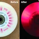 Light up Inline Skate Wheels & Roller Blade Wheels 76mm/80mm with Bearings ABEC-9 for Indoor & Outdoor use 90A Luminescence Roller Blade Wheels 4-Pack