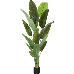 Artificial Tree 6.6Ft Silk Bird of Paradise Large Big Fake Potted Plants Tall Faux Silk Floor Plants for Home Living Room Bedroom Office Decor Indoor Outdoor