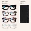 CCVOO Stylish Reading Glasses for Women, Stylish Eyeglasses, Blue Light Readers, Cheaters