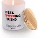 Best Friend Friendship Gift for Friends Girlfriends Sisters Best Friends Appreciation Gifts Scented Candle Home Office Jar Candles Sage Floral Lavender Scent Soy Wax 9.5 oz