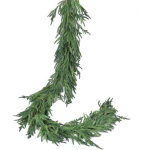 Norfolk Pine Garland Christmas Decoration Clearance - 6ft Realistic Norfolk Pine Leaves, Artificial Greenery Garlands for Holiday Mantle Fireplace Stairs Railing Table Home Decor (6 Feet)