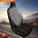 DISUTOGO Custom Seat Covers for Tesla Model Y 2020 2021 2022 2023 2024 2025, Front Set Breathable Faux Leather Car Seat Covers - Black