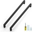 Ravinte7 Pack Black Cabinet Pulls 12-3/5 Inch Square Kitchen Cabinet Handles Matte Black Kitchen Hardware for Drawer Pulls Drawer Handles Come with Screwdriver