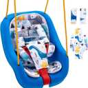 Toddler Swing Cushion for Little Tikes, Outdoor Baby Swing Pad with Strap Covers Set, Infant Swing Cushion Insert with 3D Breathable Mesh (NOT Included Swing)