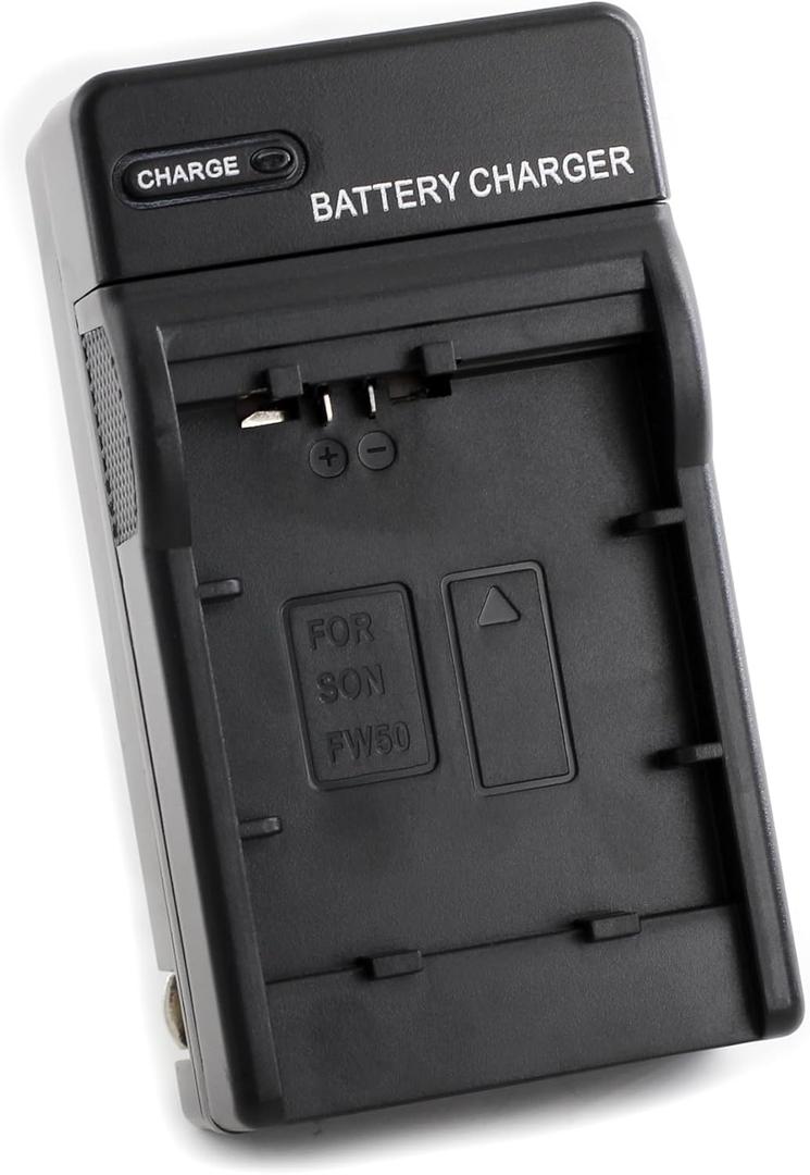 Norifon NP-FW50 Wall Charger for Sony Alpha 6000, 5000, 5100, ILCE-6000, ILCE-7, NEX-5T, NEX-6, NEX-5R, NEX-7, NEX-5, NEX-3N, NEX-3, NEX-C3, SLT-A37 and More with Foldable Plug