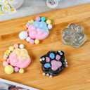 2 x Taba Squishy Cat Paw Squeeze Toys,Sensory Fidget Toy for Your Best Mellow and Chill,Birthday Gift, Squishy Toys for Adults (Blue Transparent)