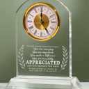 Thank You Appreciation Gifts for Women Men Teacher Friends, Inspirational Gift Ideas, Coworker Leaving Gifts, Motivational Quote Desk Clock Home Office Decor, Gift Box Card (Battery Not Included)