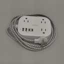 Cruise Essentials 2025,One Beat Travel Power Strip with USB C,Flat Plug Extension Cord with 3 Outlets 4 USB Ports(2 USB C),5 ft Desk Wall Outlet Extender,Non Surge Protector for Cruise,Dorm Room,ETL (White)