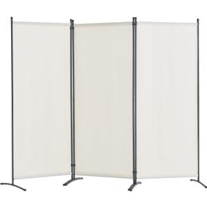 VEVOR Room Divider, 3 Panel Room Dividers and Folding Privacy Screens, Fabric Partition Room Dividers for Office, Bedroom, Dining Room, Study, Freestanding, White