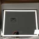 23x18 Inch Lighted Vanity Mirror, 3-Color Dimmable LED & Touch Control - Large Makeup Mirror for Dressing Room (Wall/Tabletop Mount) (White)