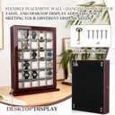 30 Piece Watch Display Case Watch Cabinets Cases Wall Mounted Shadow Box UV Protection Display Boxes with Acrylic Transparent Door Holder for Oversized Watches Collector Memorabilia Gift