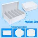 3 Pack Trading Card Storage Box - 5 Rows Graded Card Case holds 220 PSA Slab Cards, Cardboard Holder Organizer Boxes with Dividers for Sport Cards