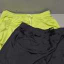 Real Essentials 2 Pack: Womens Athletic Dry-Fit Lounge Shorts with Zipper Pockets L