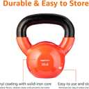 Amazon Basics Vinyl Coated Cast Iron Kettlebell for Strength Training, 20 Pounds, Textured Wide Handle, Orange