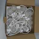 25Ft Outdoor White Frosted String Lights with 27 G40 Frosted Bulbs,E12 Socket base,Waterproof Connectable Hanging Lights for Backyard Wedding Porch Bistro Party Valentine's Day Decor,White Wire