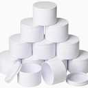 12 PCS Candle Tins 8 OZ Premium Matte Full Golden Candle Jars with Lids Bulk Empty Candle Container（White)