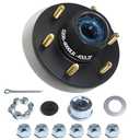 OZISENS 1 Sets 5200-6000lbs Trailer Hub Kits 6 Bolt 5.5,Trailer Axle Kit for 1.25'' to 1.75'' #42 Tapered Spindle,Pre- Lubrication 25580 15123 Bearings Trailer Idler Hub Kit.