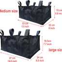 Wheelchair Bag Walker Storage Bag, Under Seat for Wheel Rollator, Rollator Bag Tote Organizer Pouch Storage to Walkers for Senoirs, Walker Accessories (Black, Medium)