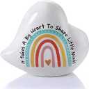 Teacher Gifts for Women Rainbow Heart Keepsake Gift, Thank You Teacher Gifts Graduation Retirement Gifts for Teacher