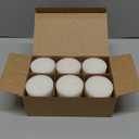 Ivory Rustic Textured Soy Pillar Candles, 2.8x3 in Natural Unscented Soy Wax Candles, 180 H Burn Time, Non-Toxic, 6 Pack Smokeless Dripless Hand-Poured Pillar Candle for Dinner, Wedding, Home