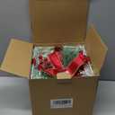 DomKom Set of 3 Christmas Lighted Gift Boxes, 140 LED Lights Nesting Present Boxes, Metal Frame Gift Box with Golden Ball Ornament, for Xmas Tree Indoor Outdoor Holiday Decorations, Sx box