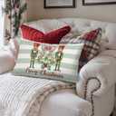 Nutcracker Christmas Decor Pillow Cover 12x20,Nutcracker Decor,Christmas Party Decorations Throw Pillow Covers for Couch Bed Home Bedroom Living Room