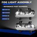 LED Fog Lights Compatible with 2019-2022 Dodge Ram 2500 3500, Front Bumper Fog Lamp Assembly Kit with Brackets, Switch & Wiring Harness, Replaces OE 68273291AB 68273292AB